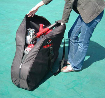 Bicycle carry bag opened