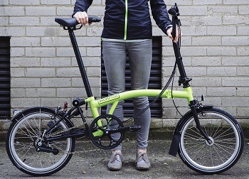 All Black Brompton M6L with neon main frame