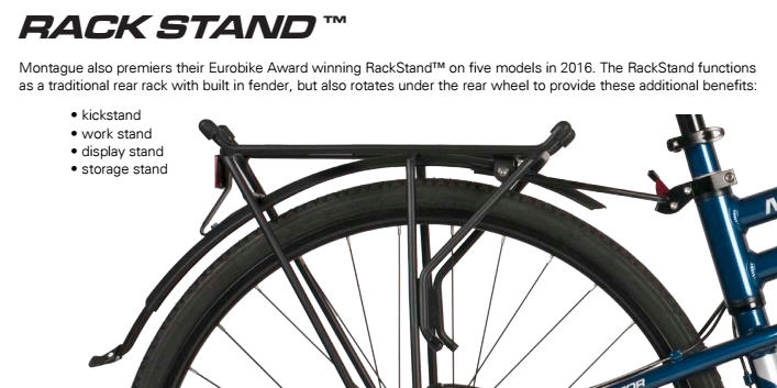 Montague's patented RackStand