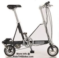 CarryMe DC Folding Electric Bike with battery removed