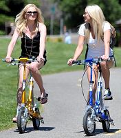 Riding the VeloMini folding bike