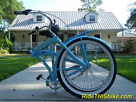 Beach Blue folding bike - folded