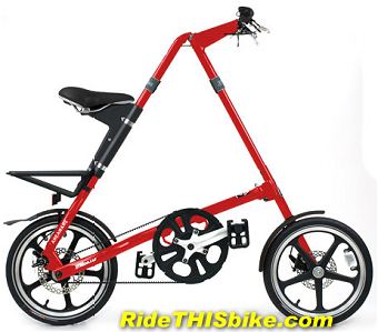 red Strida LT folding bike