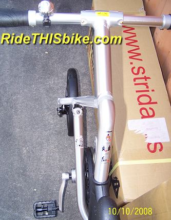 Silver Strida Mini folding bike