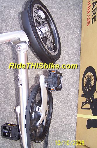 Silver Strida Mini folding bike