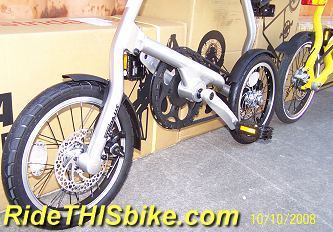 Silver Strida Mini folding bike