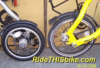 Silver Strida Mini folding bike