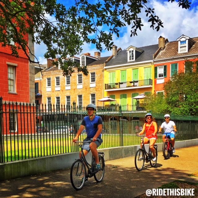 RideTHISbike customers touring the French Quarter.