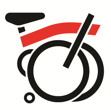 Graphic of a folded Brompton bicycle