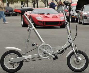 VeloMini folding bike unfolded